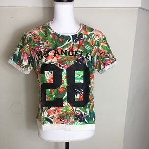 Forever 21 T-shirt Tropical Print Los Angeles 28